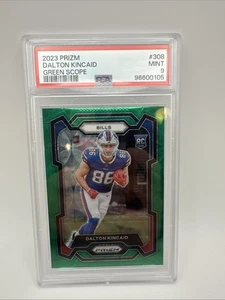 2023 Panini Prizm Rookies Dalton Kincaid #308 Green Scope Prizm /75 (RC) PSA 9 - Bild 1 von 2