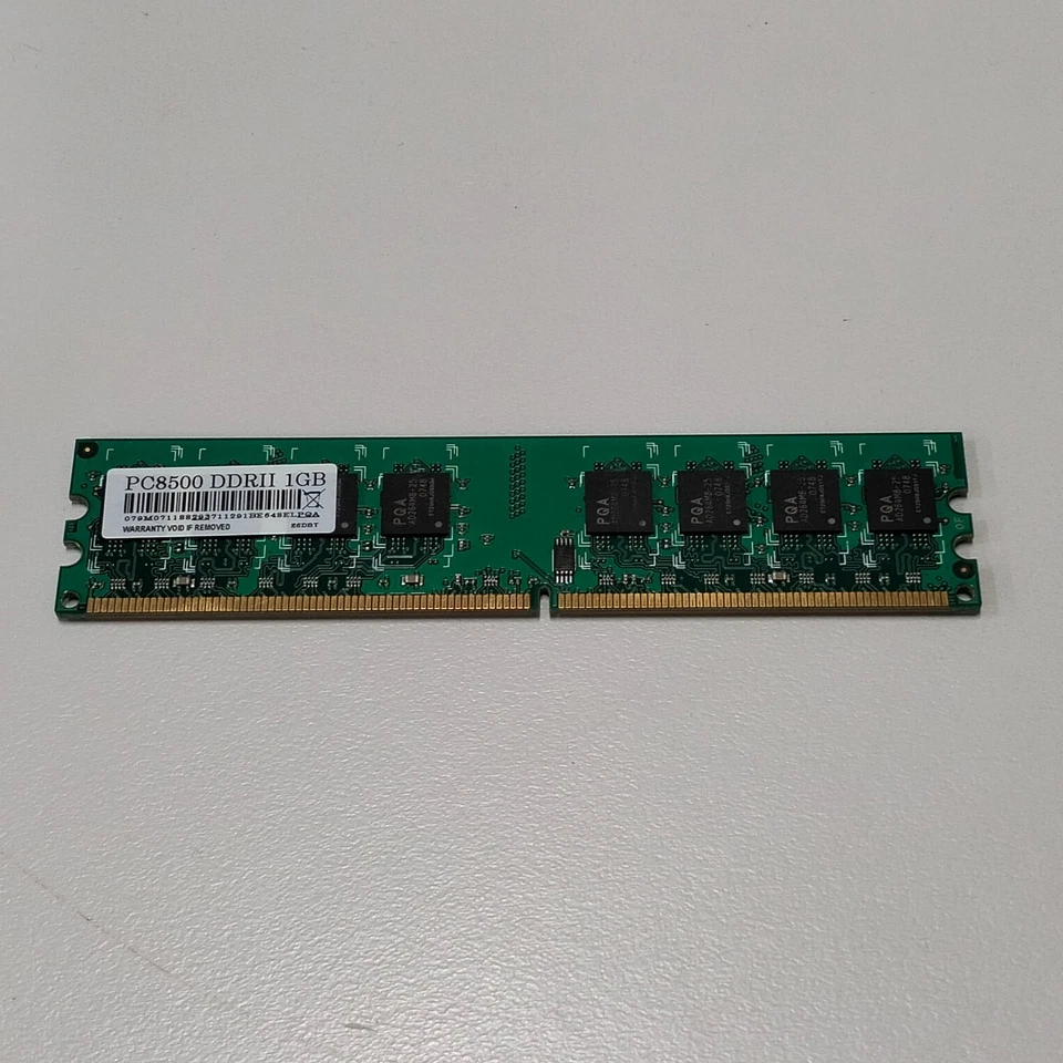 PQA 1GB DDR2 RAM PC3-8500 1066MHz non-ECC Unbuffered CL7 DIMM AD264M8-25 - Image 1 of 4