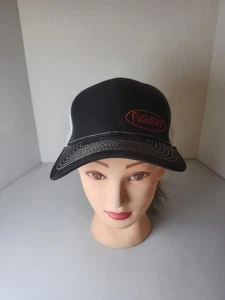 Peterbilt trucks Black w/ White Mesh Back Side Logo Diesel Base Ball Cap Hat - Picture 1 of 6