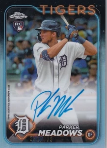 2024 Topps Cromo - (RC) - Parker Meadows -RA-PM - /499 - REFRACTOR Auto Tigers - Imagen 1 de 2