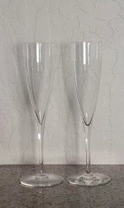 2 Baccarat Crystal DOM PERIGNON Champagne Flute 9.25" Mint - Picture 1 of 8
