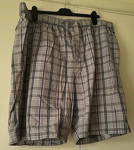 Cotton Traders Lilac Plaid Cotton Shorts Size 3XL - Picture 1 of 8