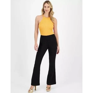 I.N.C International Concepts High Rise Flare Pull On Jeans in Black Size 4 $70 - Picture 1 of 7
