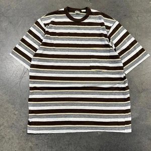 Vintage 70s Montgomery Ward Striped Pocket T Shirt Size XL - Picture 1 of 8