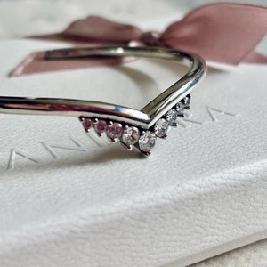 Pandora - Wishbone CZ Pave Armreif Armband - Größe 2 mit Box - Bild 1 von 6