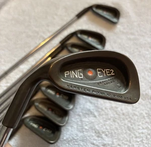 PING Eye 2 Beryllium Copper Irons 3-W/L — Left Hand (Red Dot) /Vintage BeCu USA - Picture 1 of 12