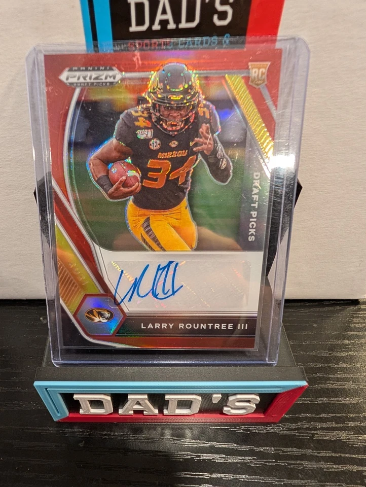 2021 Prizm Draft Picks Draft Picks Autographs Larry Rountree III Red Prizm /199 - Image 1 of 3