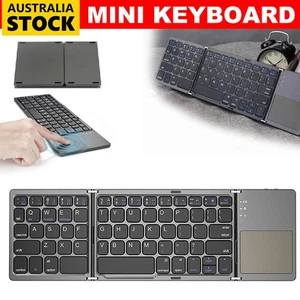 Wireless Bluetooth Keyboard With Touchpad Ultra Slim For iPad iPhone Samsung PC - Picture 1 of 12