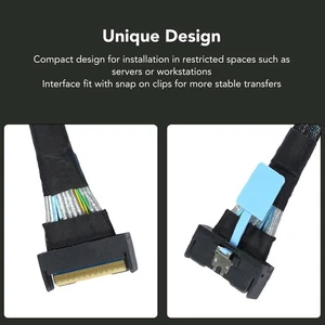 MCIO 8i To MCIO 8i Cable Professional PCIE 5.0 74Pin Cable High Speed 32 GT/ NEW - Imagen 1 de 12