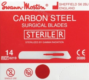 Swann Morton Surgical Scalpel Blades #14 - Sterile Dermaplane Blades - Bild 1 von 1
