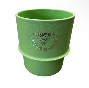 Vintage Tupperware Cup Mug Toast Of 1979 Green Retro - Picture 1 of 6
