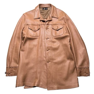 60er Jahre Henry's Hirschleder Lederjacke Western Druckknopf butterweich L Rockabilly - Bild 1 von 7