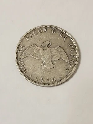50 centavos Chile 1854 Foto 1 de 2