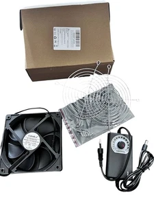120mm Gehäuselüfter mit Drehzahlregler und Schutzgitter DC 12V P WIYETY CIXIKEJI - Bild 1 von 2