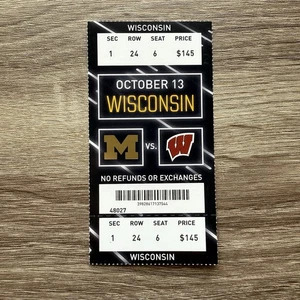 Joe Milton NCAA College Debut Ticket Stub Michigan Wolverines 10/13/2018 - Picture 1 of 2