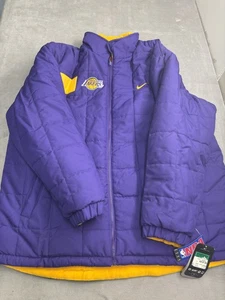 Vintage Los Angeles Lakers Jacket Mens XL NBA Basketball Reversible Nike 2000s - Picture 1 of 12