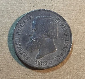 Brazil - 1888 Large Silver 2000 Reis - Popular - Picture 1 of 5