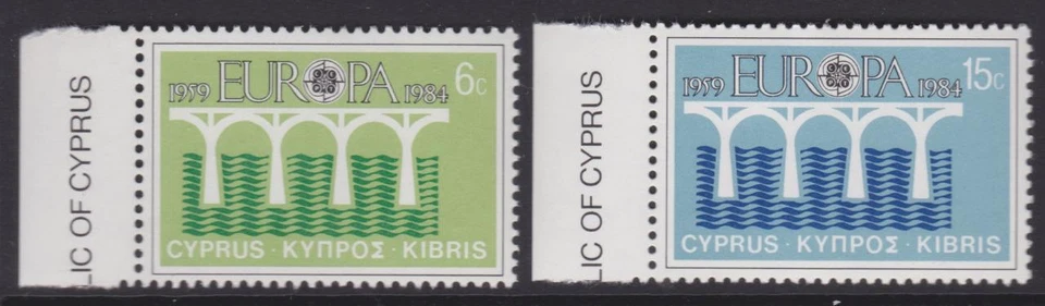 Chipre 1984 #625-26 Edición Europa 1959-1984 (Juego de 2) - MNH Foto 1 de 1
