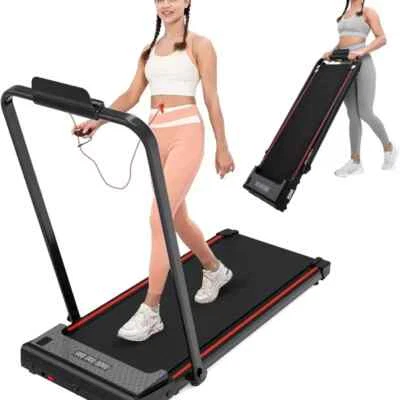 Tapis roulant pieghevole, tapis roulant 2 in 1 sotto la scrivania, tapis roulant - Immagine 1 di 4