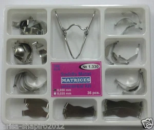 Zahnsattel konturierte Metallmatrizen Universal Kit 36 Stck. Federclip 1.330 - Bild 1 von 1