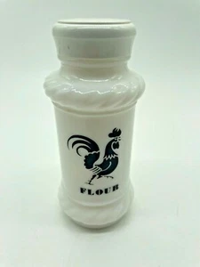 Vintage Hazel Atlas Milk Glass Rooster Flour Shaker - Picture 1 of 7
