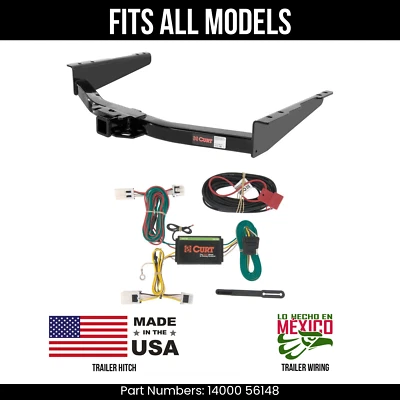 For 12-21 Nissan NV2500 Trailer Hitch + 4Way Wiring Fits All Models Curt Tow Kit Foto 1 de 4