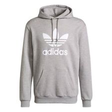 Adidas Originals Hoodie Mens XL( pit to pit 25in) Grey LOOSE Hooded Sweatshirt