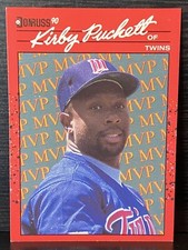 1990 Donruss Baseball Card #BC-8 Kirby Puckett MVP Twins Error Wrong DOB