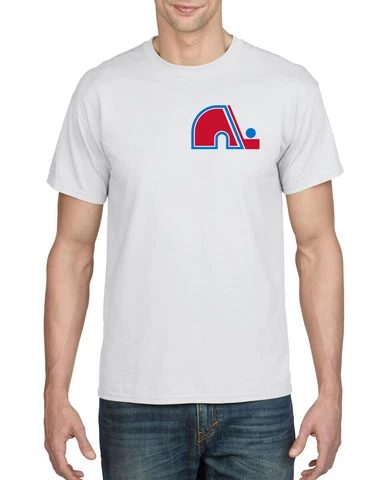 QUEBEC NORDIQUES 1979-95 LOGO NHL TEAM THROWBACK LOGO T-SHIRT, NEW Cover