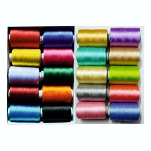 Viscose Silk Thread 20 Color Set for Jewellery-Tassel Making- Embroidery-Crafts, - Picture 1 of 4