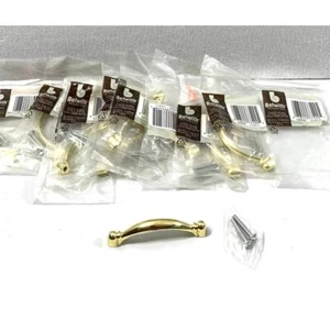10 Belwith Cupboard Drawer Furniture 3" Handles Pull Goldtone Metal P14441-3 - Picture 1 of 4