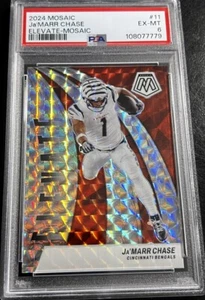 2024 Panini Mosaic JaMarr Chase Elevate Mosaic Prizm SP Bengal #11 PSA 6 EX-MINT - Picture 1 of 6