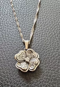 18k Goldkette Halskette Weißgold 18 Karat 44,5 cm 6,3 g 750er Diamanten Brillant - Bild 1 von 4