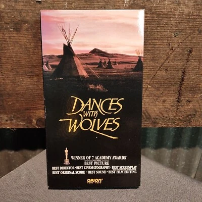 Dances With Wolves VHS Tape Kevin Costner Mary McDonnell Orion Pictures *Open - Image 1 of 4