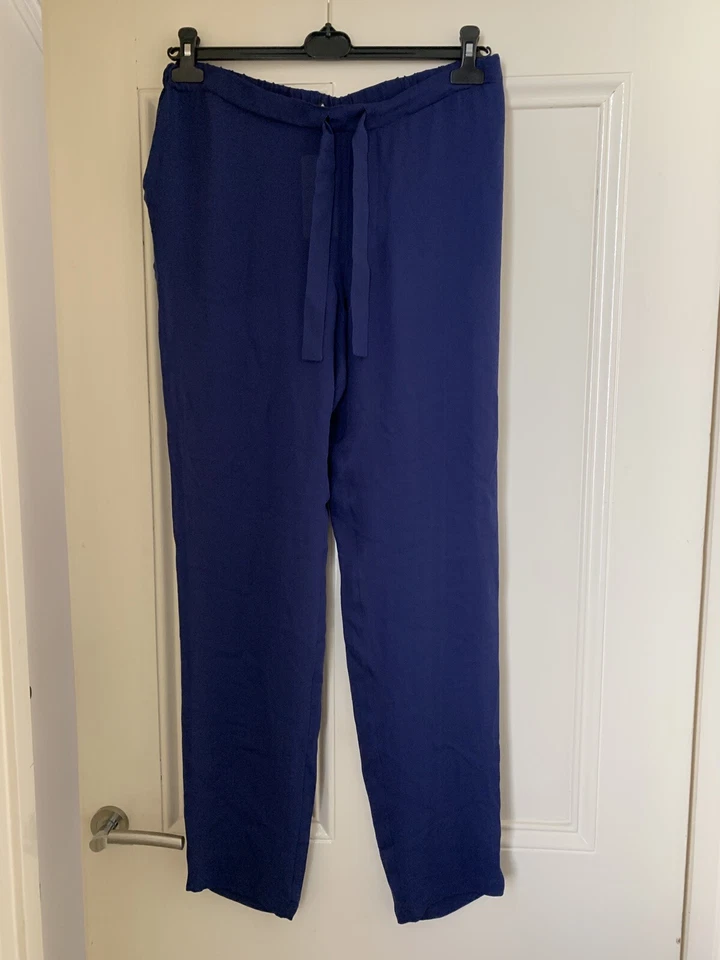 Tomas Maier Blue Silk Trousers Pants size 8USA/12UK - Image 1 of 4