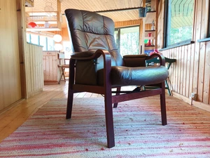 Sessel Vintage 60er Relaxsessel Easy Chair Westnofa Rykken Ära Leder Danish 2 - Picture 1 of 11