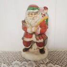 Vintage Santa Father Christmas Plodding Through Snow Ceramic Figurine
