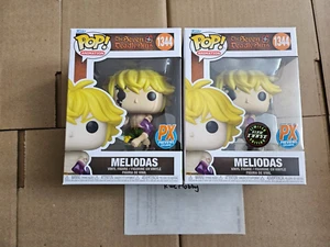 Funko Pop PX Exclusive The Seven Deadly Sins - Meliodas 1344 Glow Chase Bundle - Picture 1 of 6