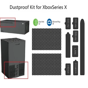 Console Dustproof Suit Mesh Filter Net+Silicone Plug Kit Set For Xbox Series X - Picture 1 of 12