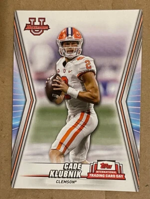 2023 TOPPS INTERNATIONAL TRADING DAY CADE KLUBNIK #NTCD-BF5 CLEMSON - Image 1 of 2