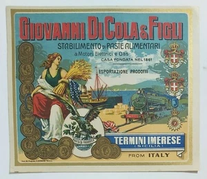 60128 Etichetta Pubblicitaria Giovanni di Cola & Figli Termini Imerese - Bild 1 von 3