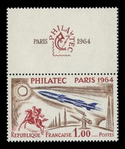 FRANCE Sc# 1100, WITH TAB, 1964 PHILATELIC EXHIBITION - F-VF NH - Picture 1 of 2