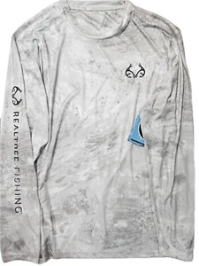 Realtree Fishing Shirt Mens XXL Gray Performance UPF Outdoor Lightweight Gear - Picture 1 of 10