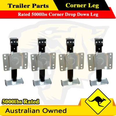 4 X TRAILER CANOPY CARAVAN JACK STAND5000LBS RATED HEAVY DUTY STABILIZER LEGS - image 1 of 4
