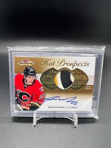 2013-14 Fleer Showcase #204 Sean Monahan JSY AU RC /175 Jerseys Rookie Autograph - Picture 1 of 2