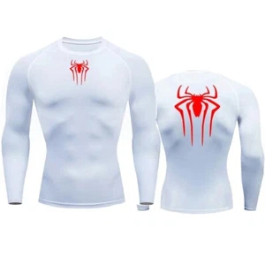 New Compression Shirt Men Fitness Gym Super Hero Sport Spider-Man T-Shirt - Picture 1 of 8