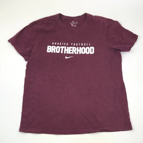 Northern Illinois Huskies Shirt Size Large L Nike Tee Casual Top NCAA Burgundy Cover