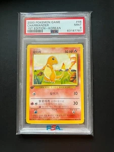 Carte Pokémon Salamèche Charmander 46/102 PSA 9 KOREAN Coréen Ed 1 Set de Base - Imagen 1 de 2