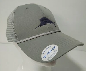 Tommy Bahama Mesh Gray Marlin Baseball Cap NWT! O/S Adjustable Margarita Recipe - Picture 1 of 6