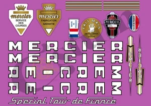 MERC402 STICKERS DECALS MERCIER vélo bike bicycle - Imagen 1 de 24